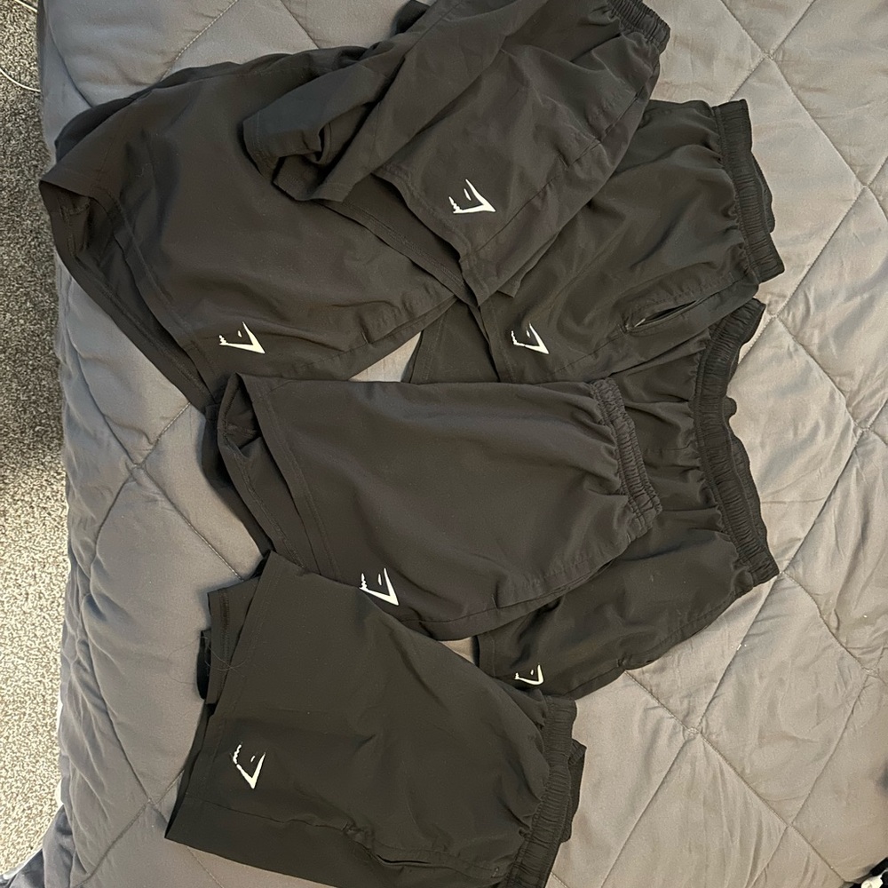 Pack of 6 Gymshark Black Athletic Shorts